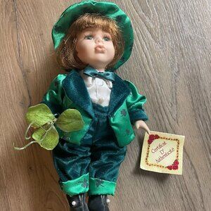 St. Patrick’s 10” Porcelain Doll The Collectors Choice series Shamrock!